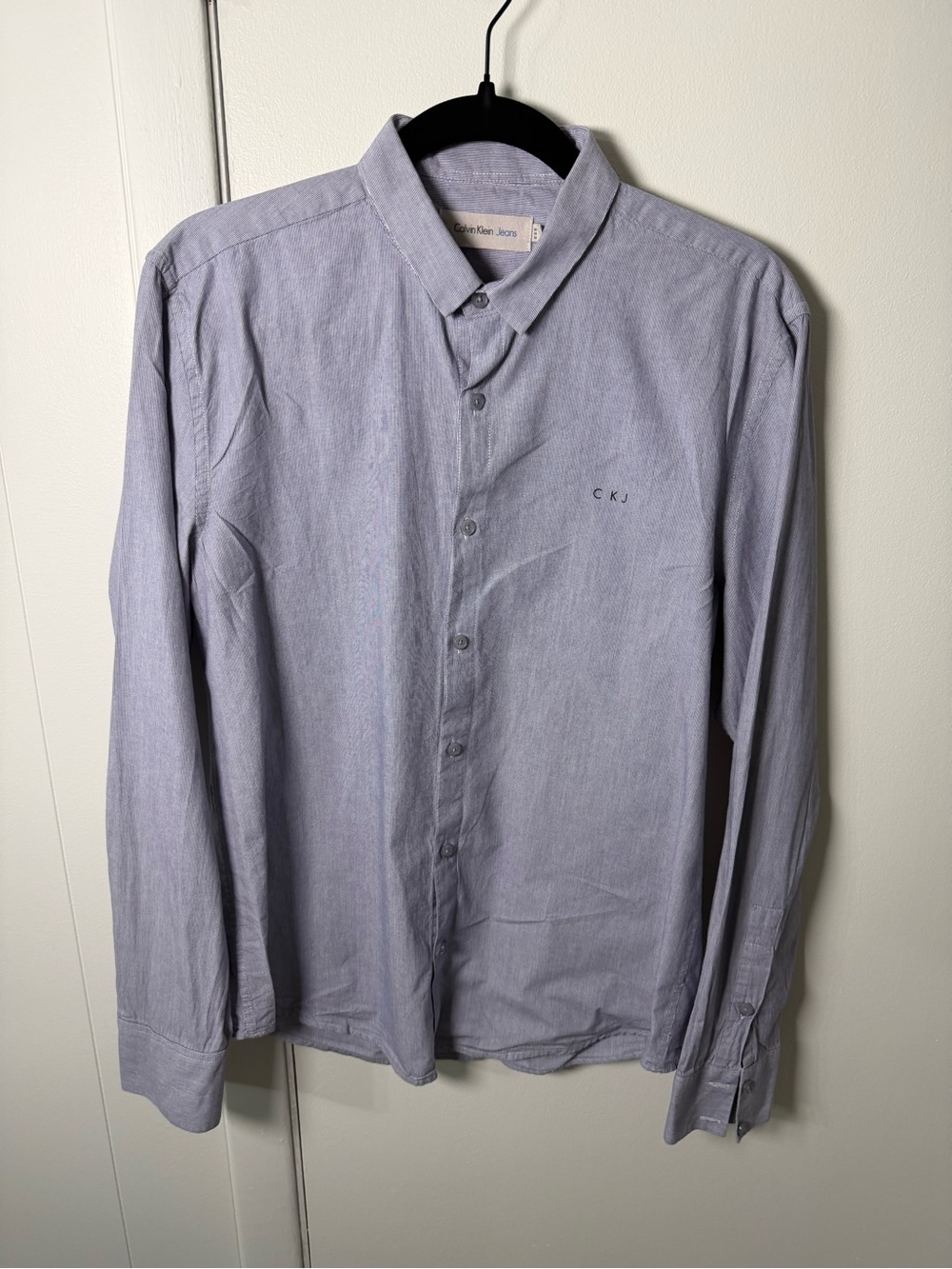 Calvin Klein Jeans Light Blue Button‑Down Shirt | Men’s Size M | Long Sleeve